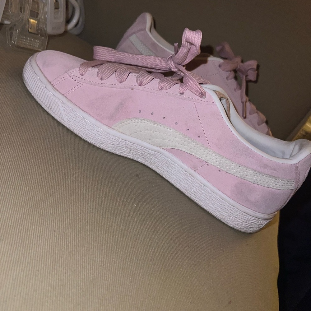 Puma Women's Pink Suede Sneakers - Picture 11 of 16